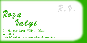 roza valyi business card