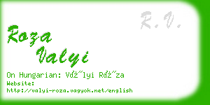 roza valyi business card